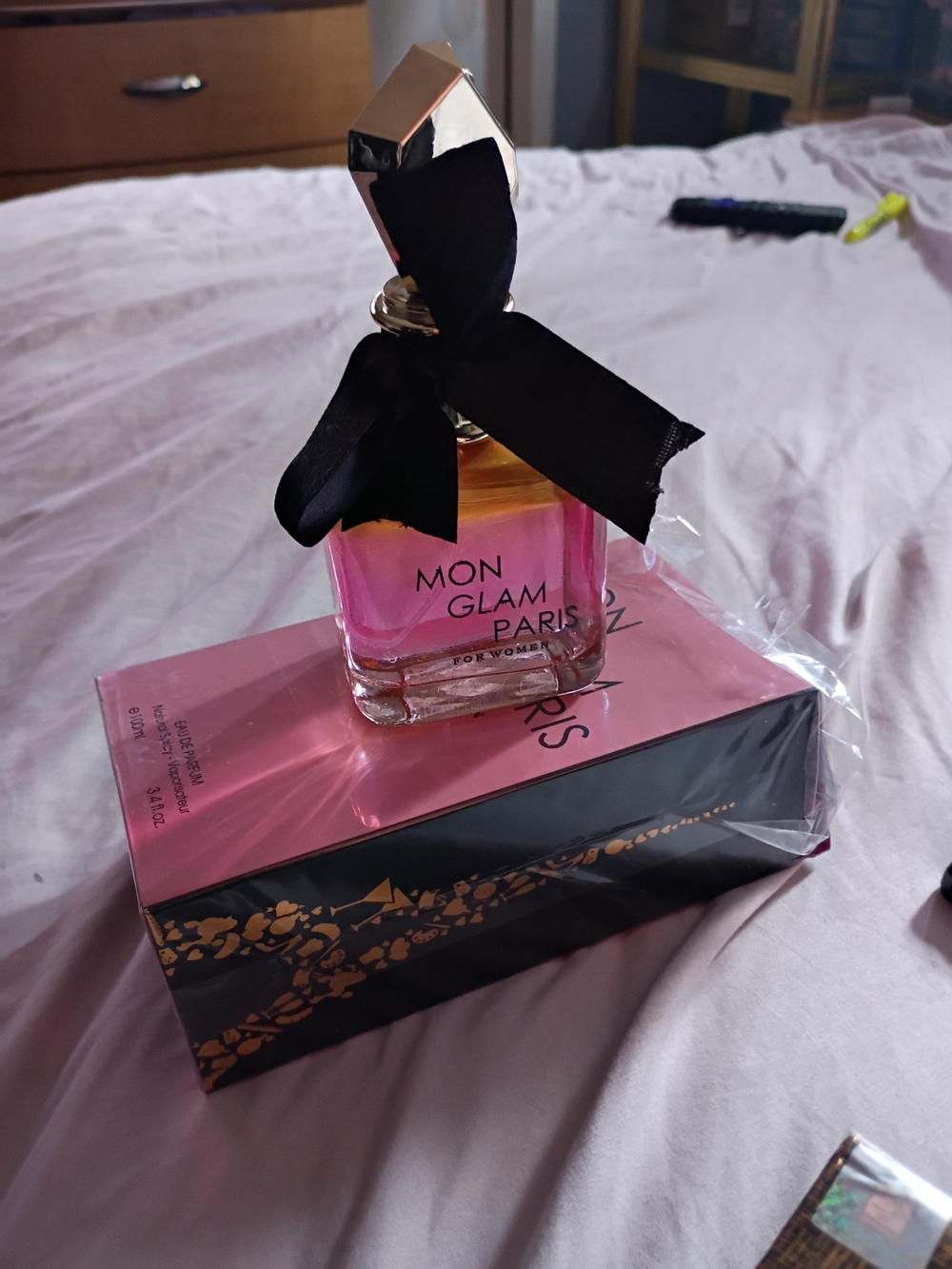Women's Pink & Gold Fragrance Bottle